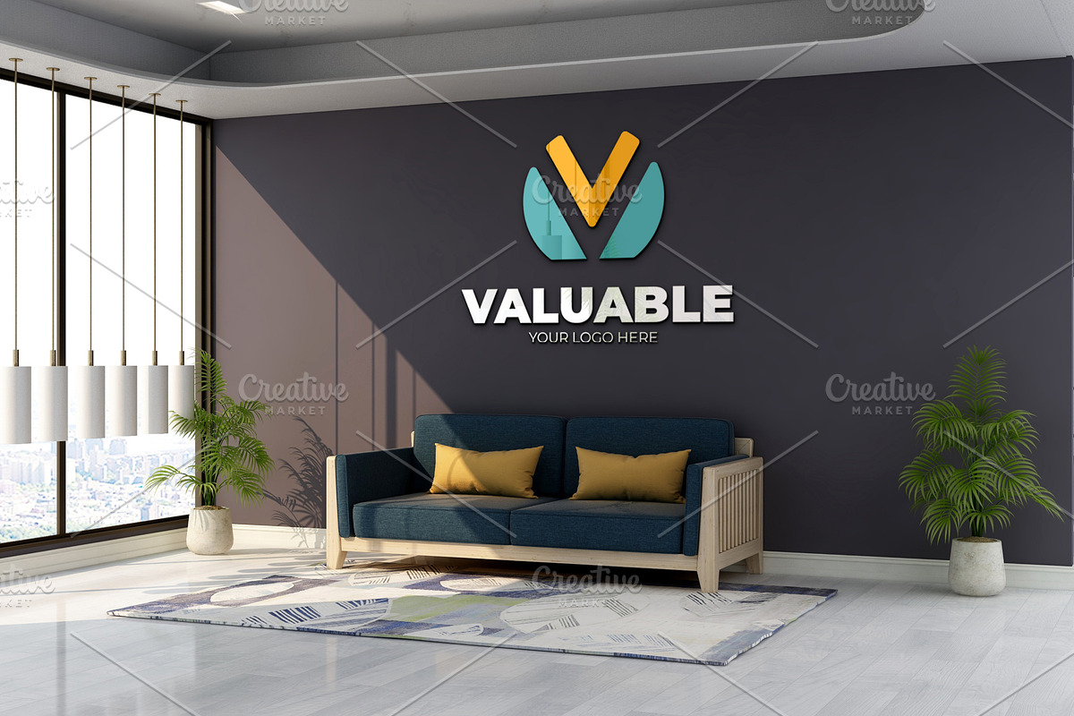 PSD Office Room Wall Logo Mockup, a Product Mockup by Ayy (Photo 4 of 13)