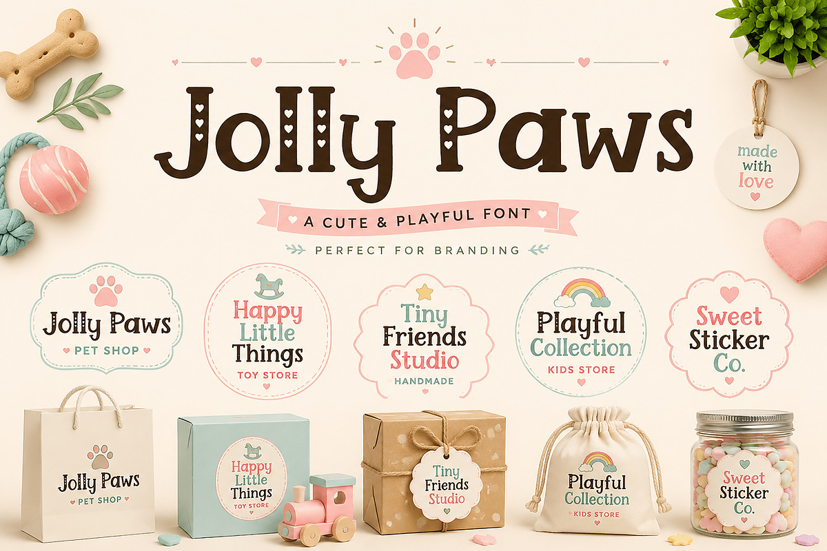 Jolly Paws, a Script Font by Wow Magic (Photo 1 of 4)