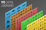 195 Capital Landmarks, an Illustration by Jozsef Balazs-Hegedus (Thumbnail 1 of 7)