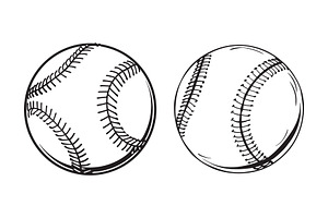 Baseball Ball Vector Set, an Object Graphic by Billah Hub
