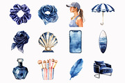 Watercolor Glamor navy Clipart, an Illustration by Design Market (Thumbnail 2 of 4)