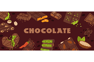 Frame design with cocoa elements, a Food Illustration by YummyBuum