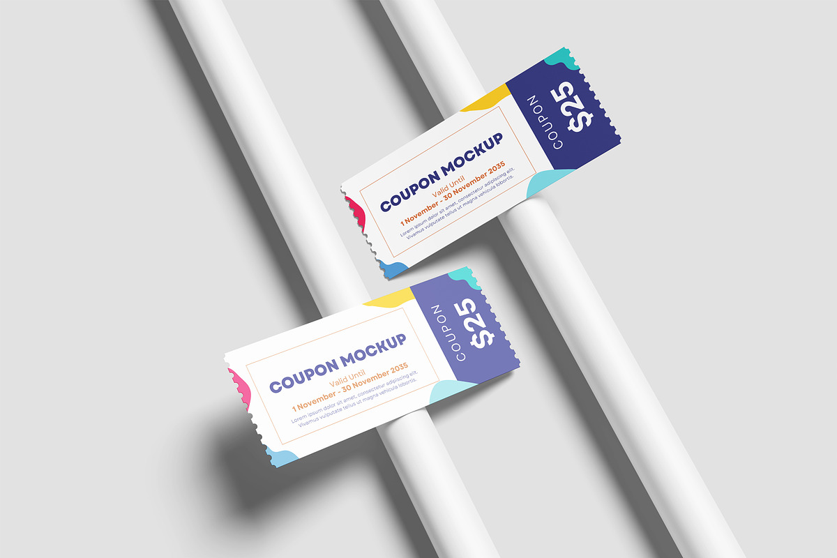 Coupon Mockup, an Advertising Mockup by Hazzpro_Std (Photo 3 of 5)