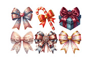 Red Coquette Christmas Bow Bundle, an Illustration by Pixels.Craft (Thumbnail 6 of 6)