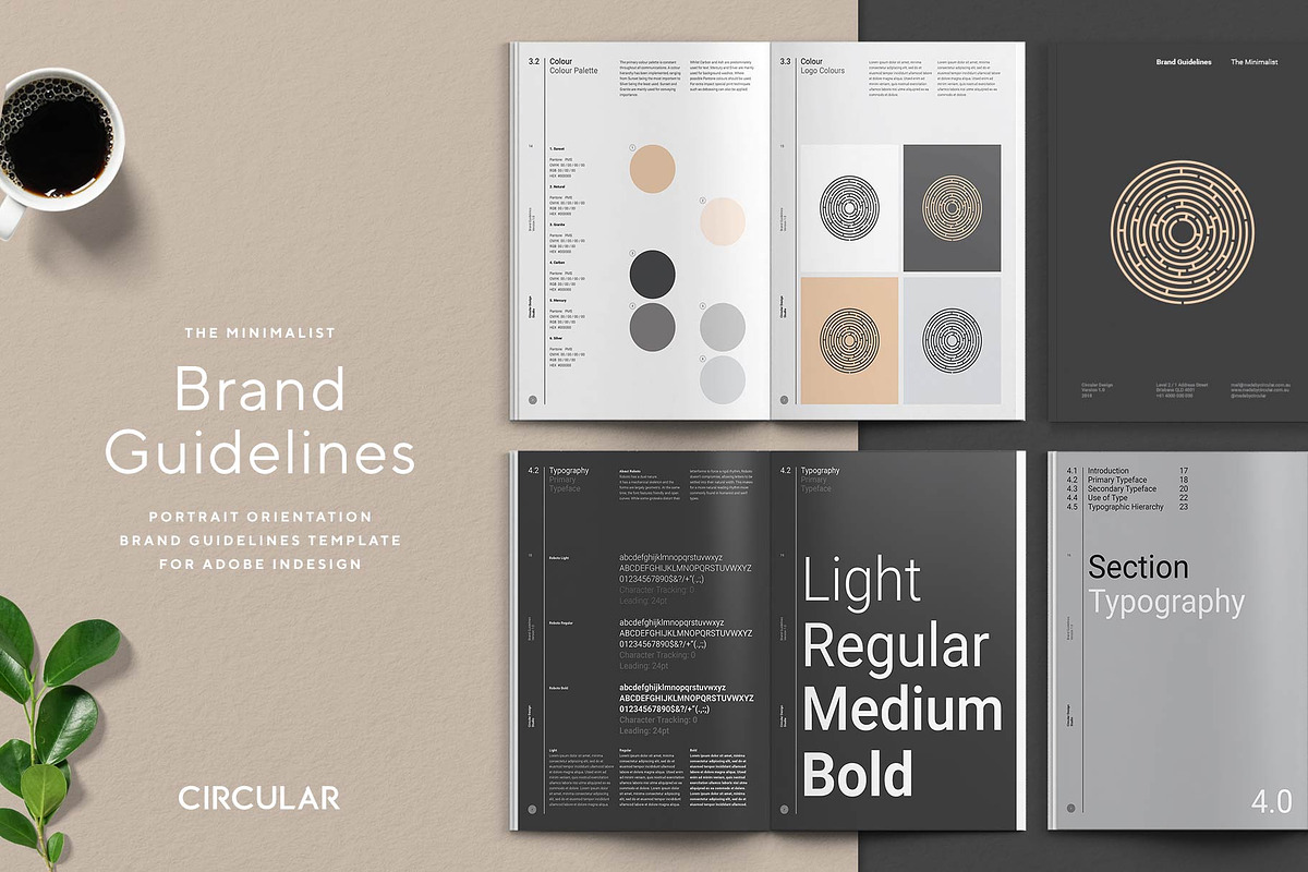 THE MINIMALIST / Brand Guidelines, a Brochure Template by Circular (Photo 1 of 8)