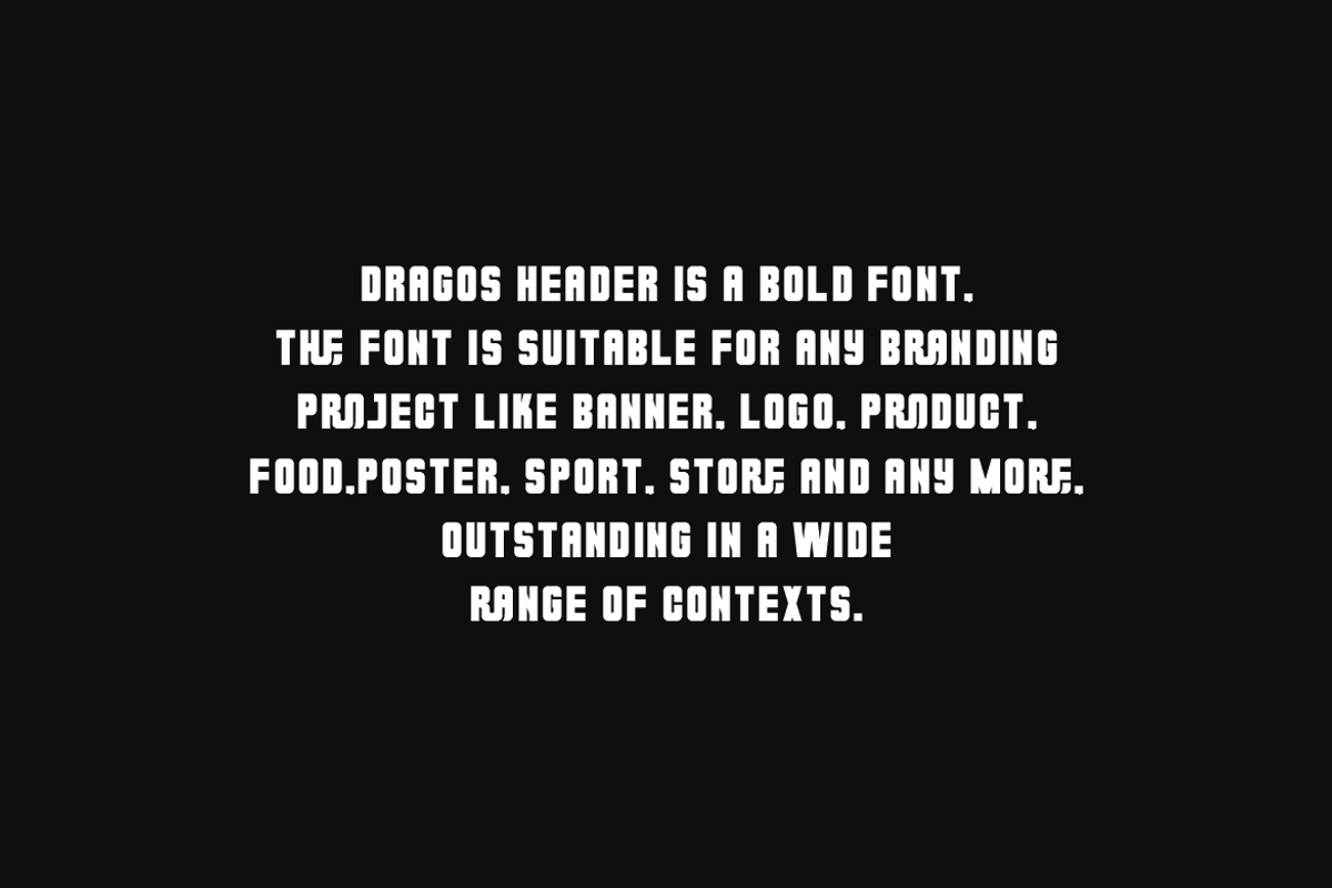 Dragos Header - Sans Serif & Thick, a Sans Serif Font by QR Design Studio (Photo 5 of 8)