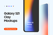 Galaxy S21 - 20 Clay Mockups Scenes, an Android Mockup by Asylab (Thumbnail 1 of 41)
