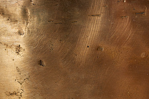 texture of yellow old copper plate w, an Abstract Photo by ndanko