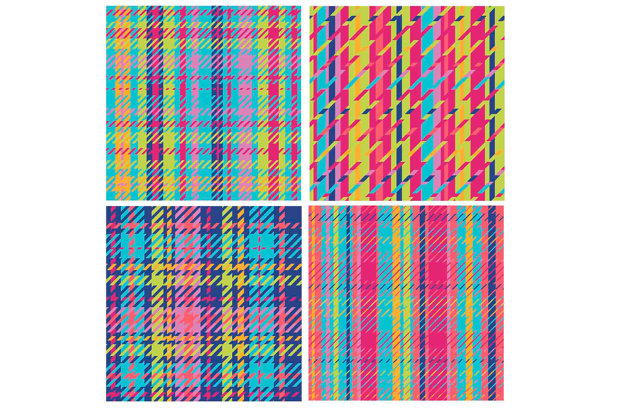 Bright Colorful Plaid Digital, a Pattern Graphic by Lucyinyourheart (Photo 2 of 10)