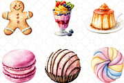 Watercolor Pastel Sweets Clipart, an Illustration by Black Bird Studio (Thumbnail 5 of 6)