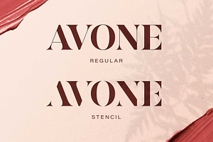 Sale! AVONE - Modern Stencil Serif