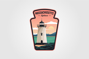 Massachusetts Lighthouse Logo