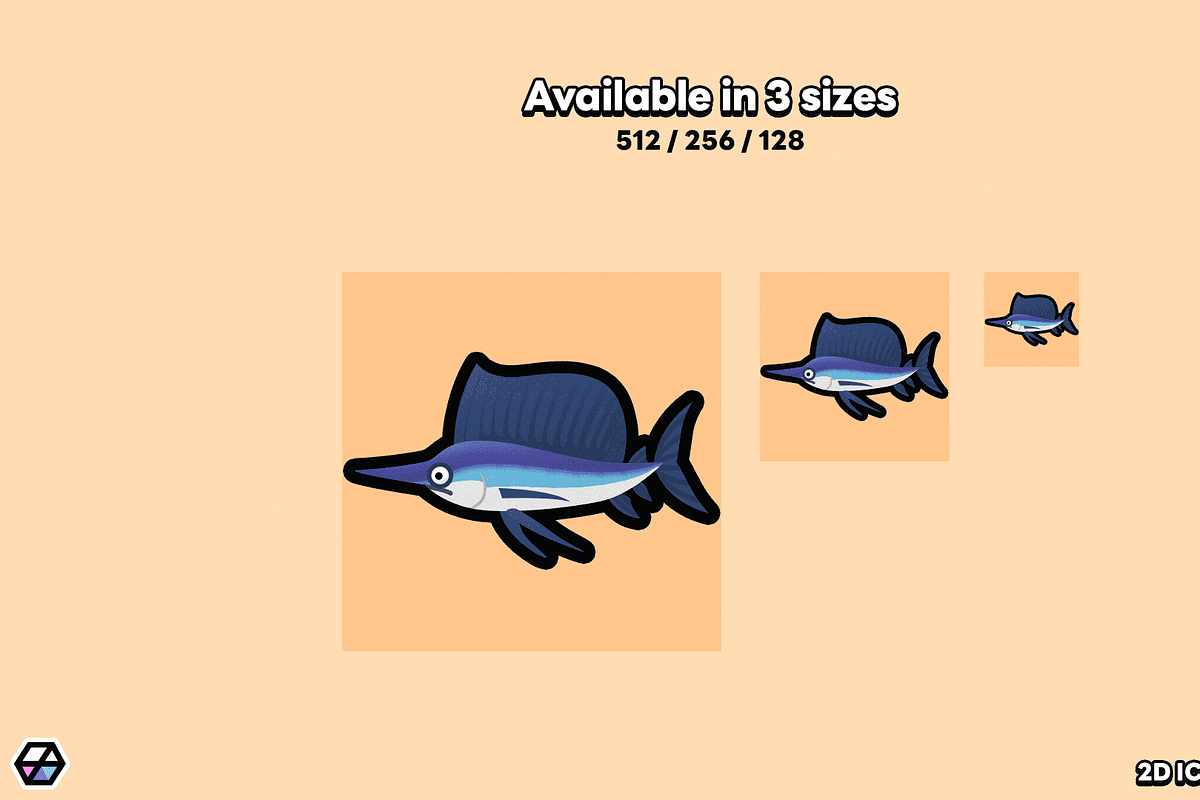 2D Icons - Fish Icon, a Solid Icon by LAYERLAB (Photo 10 of 10)