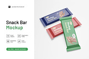 Snack Bar Mockup, a Packaging Mockup by Graphic Deal (Thumbnail 1 of 7)