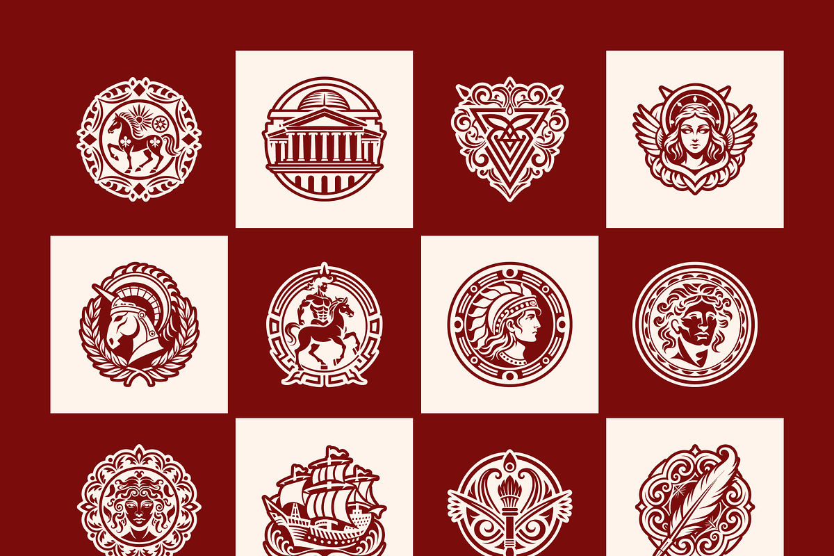 Italian Symbols Art Set, a Solid Icon by Creative Stall (Photo 8 of 10)