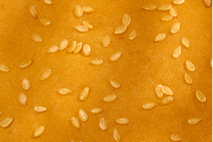 Close-up view of a hamburger bun, a Food & Drink Photo by darksoul72