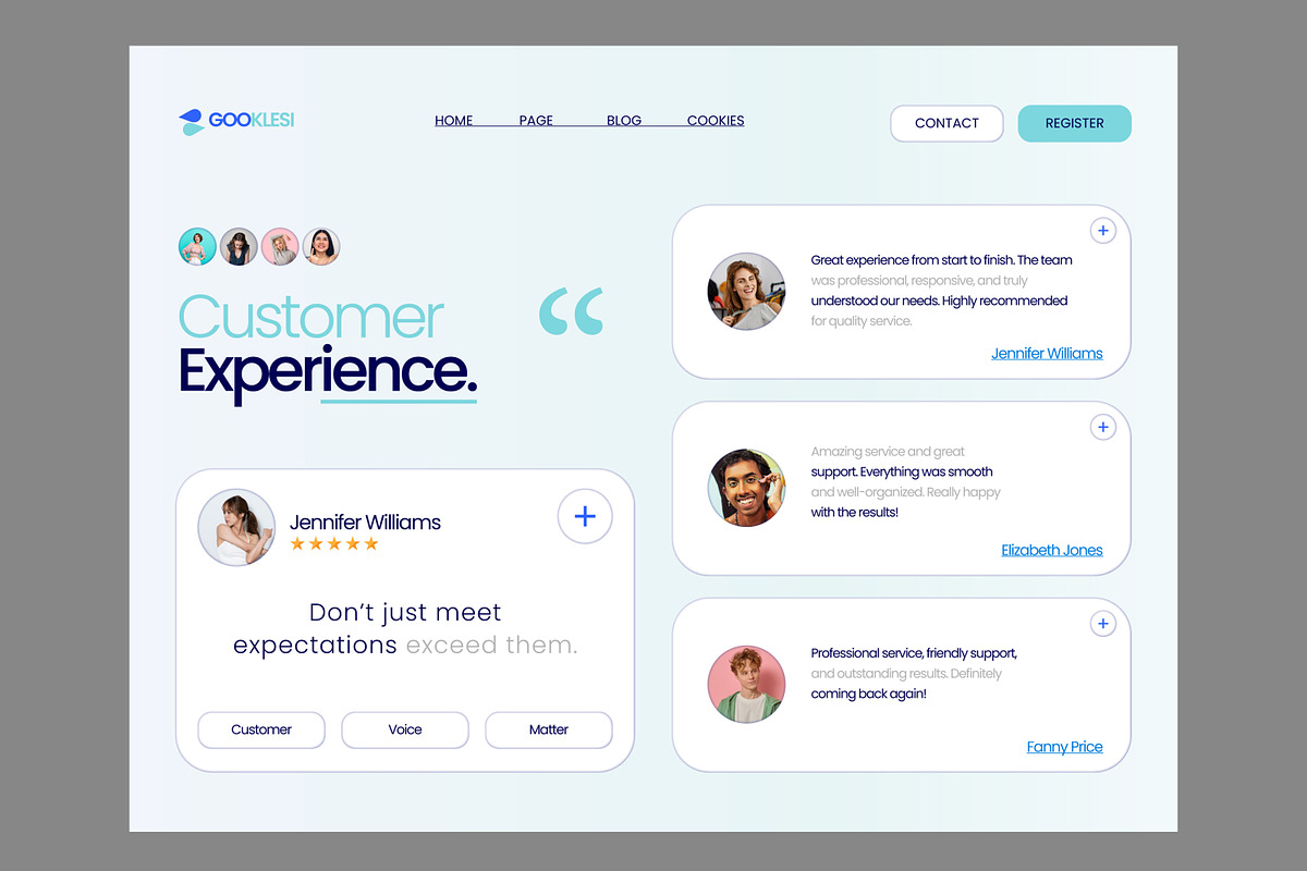Customer Experience Web Landing Page, a Landing Page Template by ContestDesign (Photo 1 of 2)