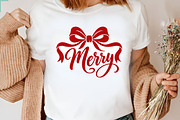 Merry Christmas Bow PNG, an Object Graphic by CraftArtStudio (Thumbnail 3 of 4)