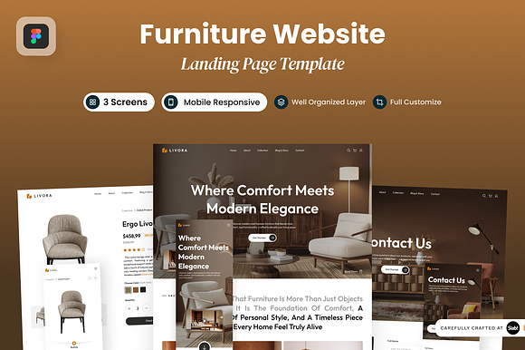 Livora - Furniture Landing Page preview 6