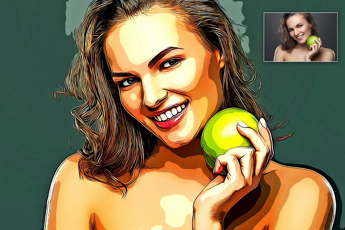 Premium Cartoon Oil Paint, an Action Add-On by U_Design (Photo 6 of 11)