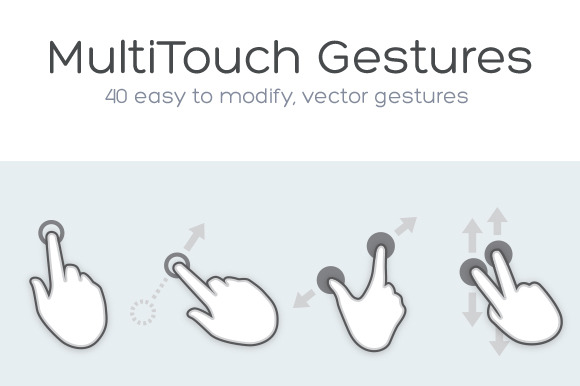 40 Vector Multitouch Gestures