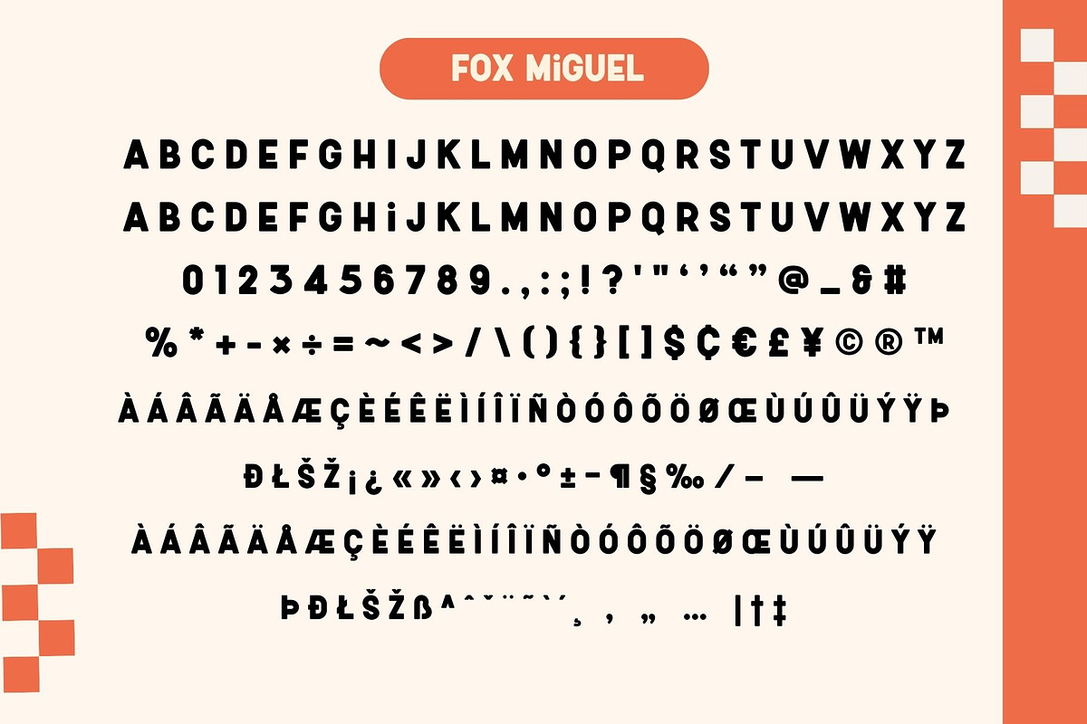 Fox Miguel 6 Fonts Style, a Symbol Font by Fox7 By Rattana (Photo 6 of 12)