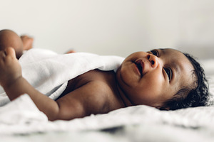 Portrait of cute adorable little afr stock photo containing new and smiling, a Person Photo by Art_Photo