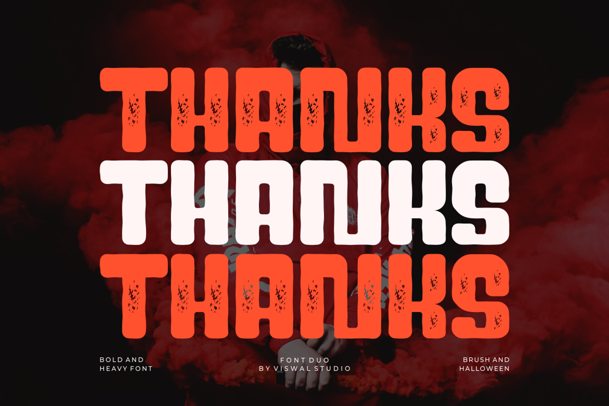 Black Rough - Modern Brush Font, a Sans Serif Font by Viswal Studio (Photo 7 of 7)