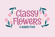 Classy Flowers - a Quirky Font, a Font by Ali Hamidi (Thumbnail 1 of 9)