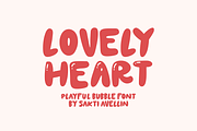 Lovely Heart - Playful Bubble Font, a Handwritten Font by SaktiAvellin (Thumbnail 1 of 6)