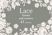 Classic lace frames and cliparts., a Pattern Graphic by Ajuga (Thumbnail 1 of 9)