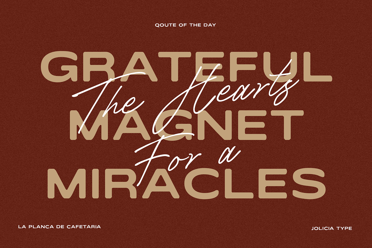 La Planca de Cafetaria | Font Duo, a Font by Jolicia Type (Photo 2 of 15)