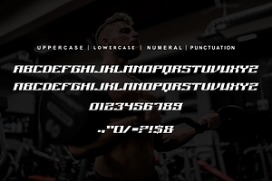 Gym Sports Italic Font