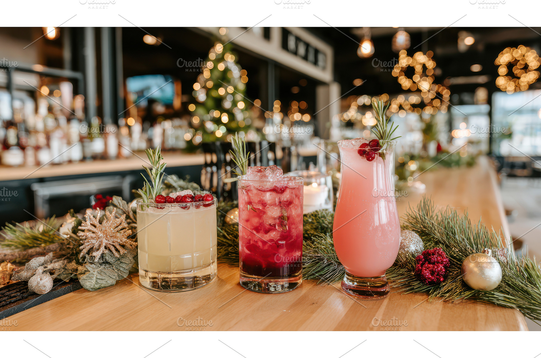 Festive Christmas Cocktails with, a Holiday Photo by Lermont51
