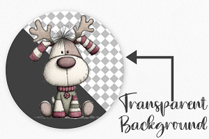 Watercolor Christmas Animals Clipart, an Illustration by Canvas Craft