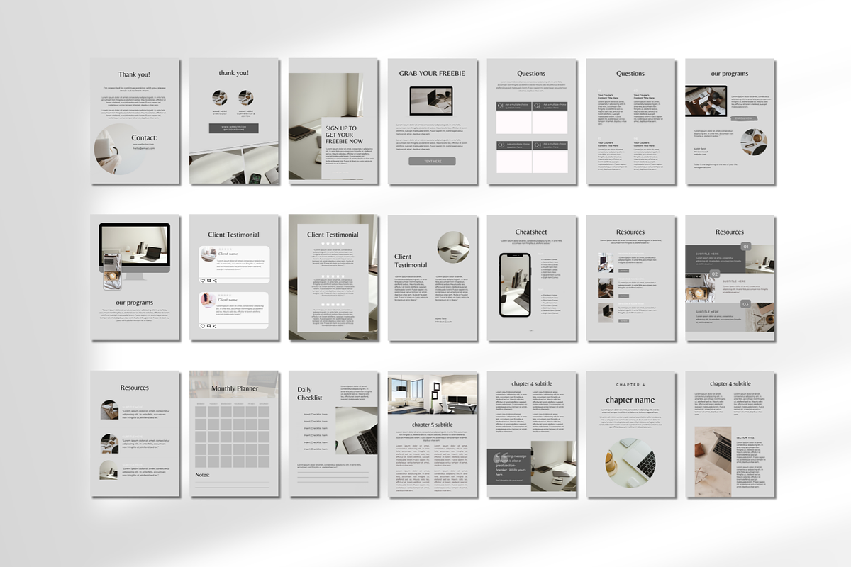 50 page workbook template, a Social Media Template by SociallyyCreative (Photo 6 of 10)