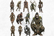 Primal Fantasy Tribal Characters PNG, a Person Illustration by ThatsDesignArt (Thumbnail 7 of 13)