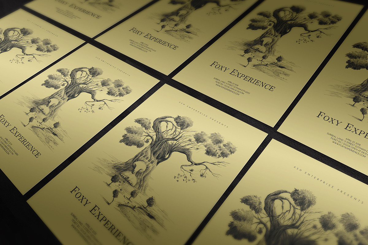 Hand Drawn Fox Tree Flyer, a Flyer Template by ashenterprise (Photo 4 of 5)