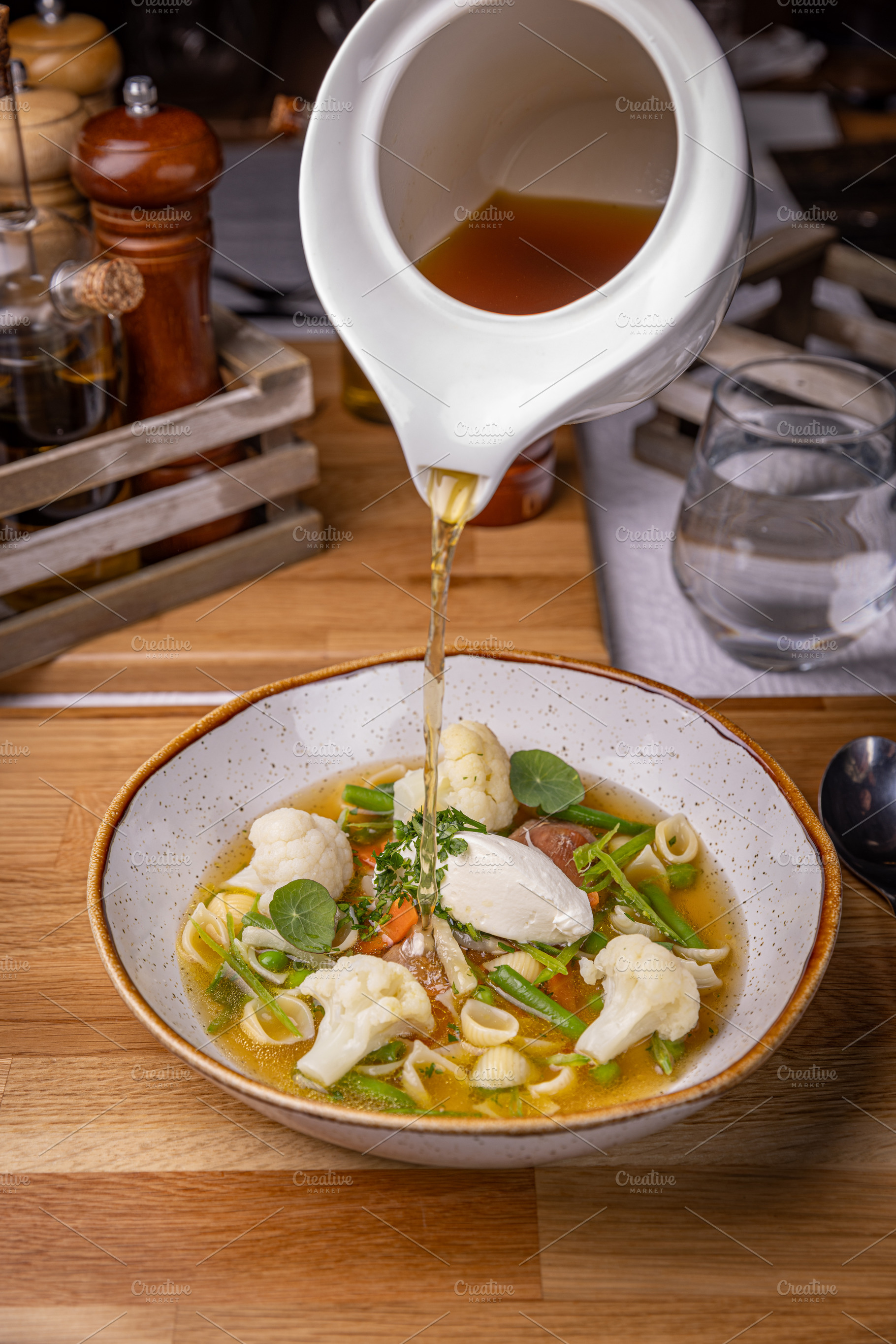 Delicious, healthy vegetable soup, a Photo by Grafvision photography