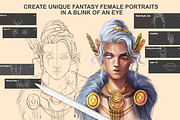 PROCREATE FANTASY WOMEN PORTRAIT, a Brush Add-On by AlexandraArt (Thumbnail 3 of 8)