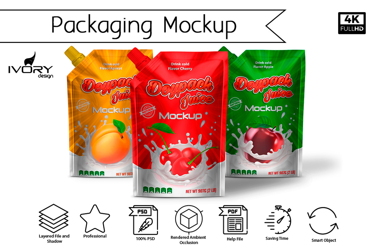 Doypack Mockup, a Packaging Mockup by rogeriomarcos (Photo 1 of 14)