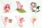 Watercolor Magical Garden Pink Png, an Illustration by Creative Art (Thumbnail 2 of 8)