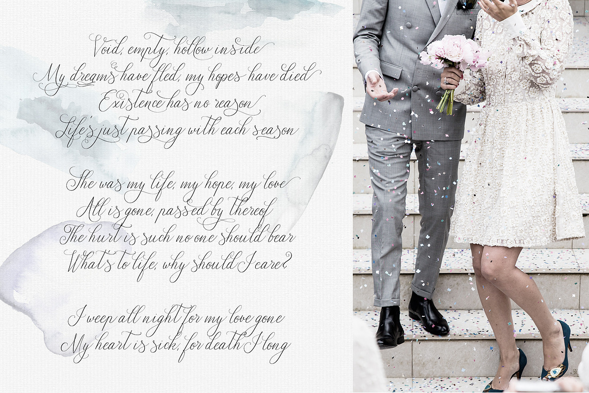 Glorifica Wedding Font preview 3