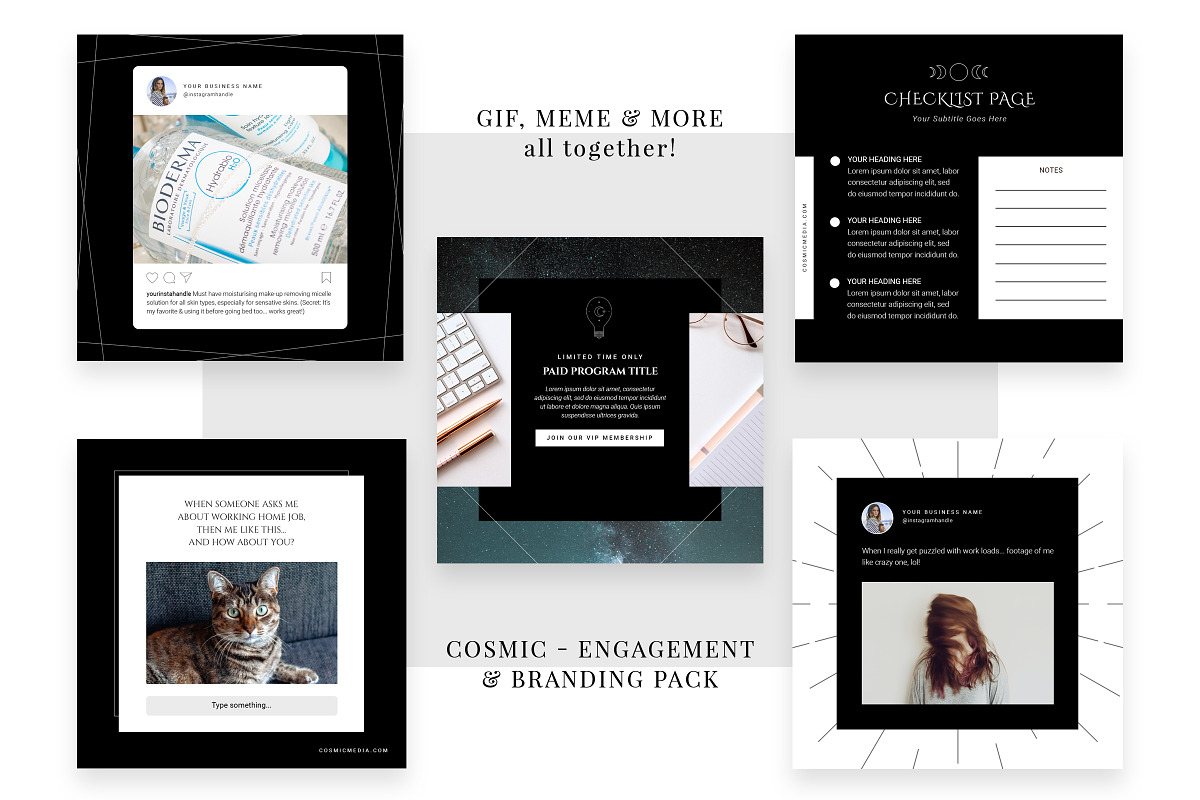 COSMIC - Engagement & Branding Pack, a Social Media Template by Typography Prime (Photo 10 of 16)
