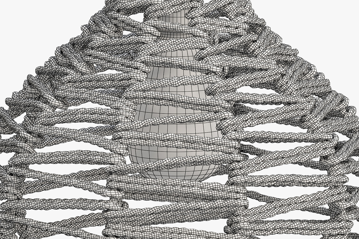 Joybird Nezz (Natural) Ceiling Lamp, a Light 3D Model by 3dmitruk (Photo 11 of 13)