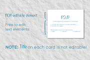 Elegant blue wedding invitation set, an Invitation Template by MariiaVD (Thumbnail 5 of 11)