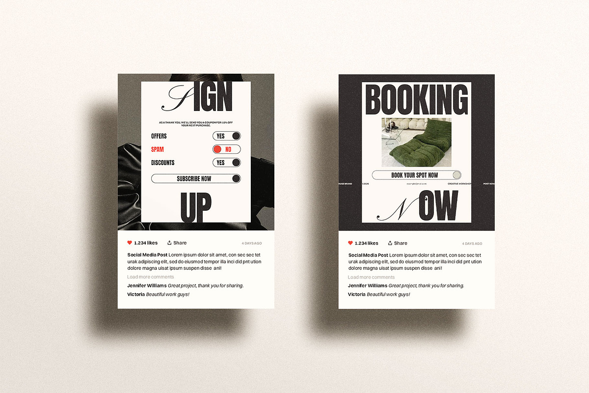 HUGE | Social Media Kit Template, a Social Media Template by ArtisanaAura (Photo 5 of 13)