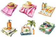 Poolside accessories Clipart Bundle, an Illustration by Pixels.Craft (Thumbnail 2 of 8)