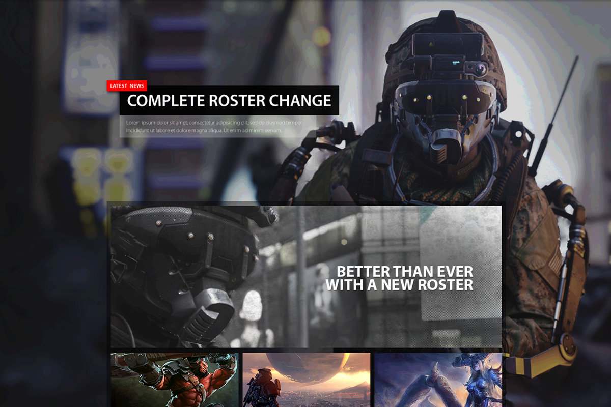 e-Sports Organization Website Design, a Websites & App Template by Spuddy