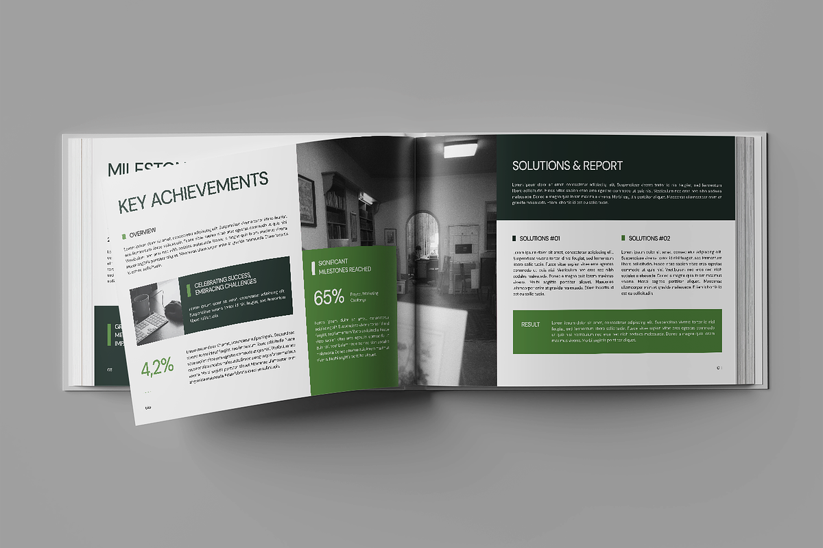 Annual Report Landscape, a Magazine Template by Haps Space